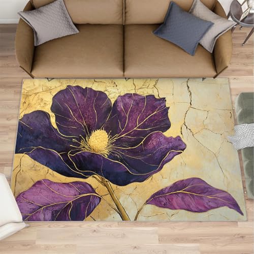 Tapete decorativo floral 3x4ft con base antideslizante miniatura 2