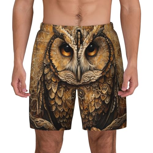 Traje de baño para hombre de secado rápido transpirable y ligero de playa Owl Beliefs