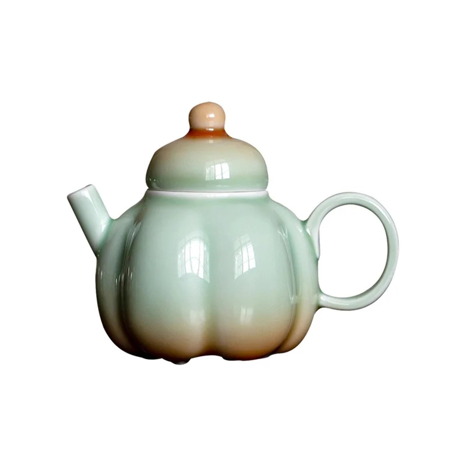 TYUHDUYUR Celadon Ceramic Kettle Teapot Tea Ceremony Set Milk Oolong Tea Tie Guan Yin Jasmine Antique Teaware Type (Gray As Shown)