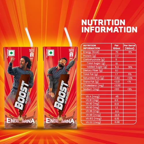 Image of Boost Milkshake | NUTRIENTS* FOR ENERGY - STAMINA | 180 ml