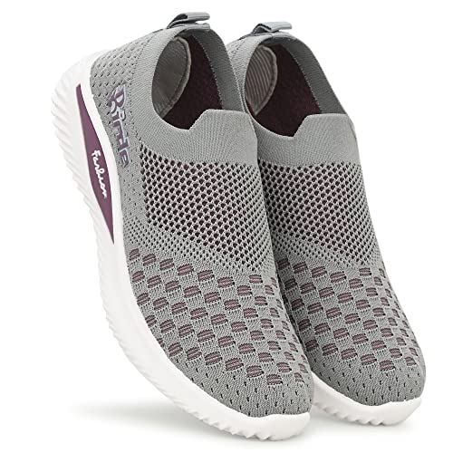 Image of Birde Women Knitting Upper Women PVC Casual Shoes for Women Walking Shoes