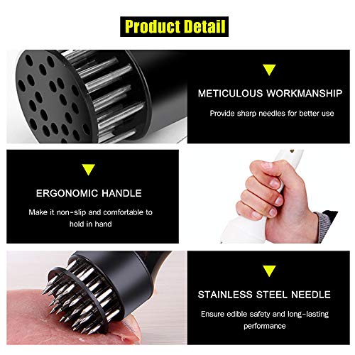 KKmoon Amaciante de Carne com 22 Agulhas de Aço Inoxidável Afiadas Tender Carne Ferramenta de Cozinh