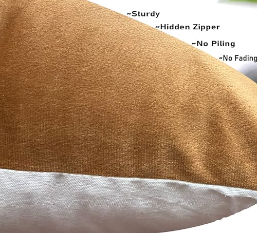 Image of SAJAVAT HOME Pure Velvet Cushion Cover | Versatile Home Decor for Sofa, Bed, or Chair | 18x18 INCHES / 45x45 CMS | Light Orange (Pack of 1)