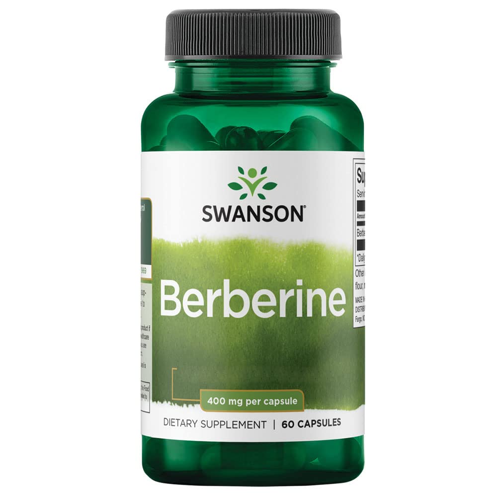 Swanson, Berberine, 400mg, Berberis Aristata, 60 Capsules, Sans Soja, Sans Gluten, Sans OGM
