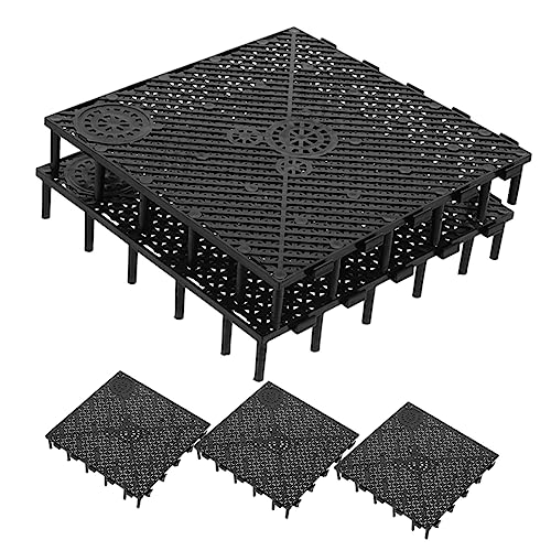 COSMEVIVI 5個 水槽底フィルター 導かれた水族館 養魚池フィルター 屋外 水族館キット 水族館の砂フィルター 池のフィルター 戦車 水槽用 フィーダ 皿 プラスチック Black