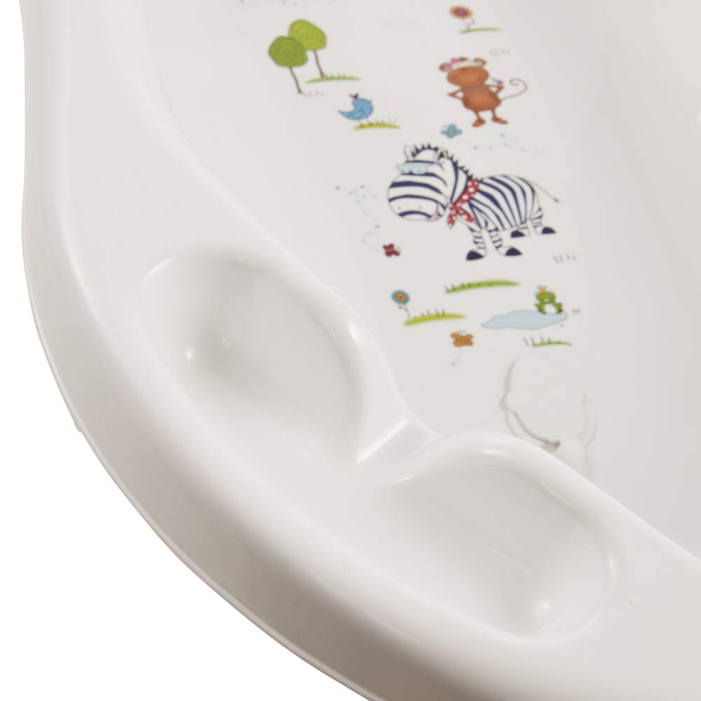 Keeeper Hippo ergonomiczna wanna dla niemowląt, od 0 do ok. 12 miesięcy, 100 cm, Wiktoria, biały