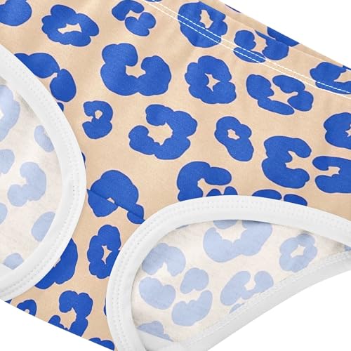 Girls Underwear Toddlers 2t Cotton Panties for Girl Cartoon Underpants Briefs Blue Leopard Spots Beige4