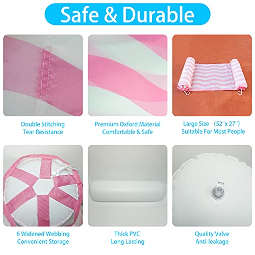 2 Pack Pool Floats Adult Size, 4-In-1 Pool Water Hammock Flotadores Para Adultos For Swimming Pool With Air Pump - Multi Purpose Inflatable Spring Summer Floaties Rafts For Adults #TOP7