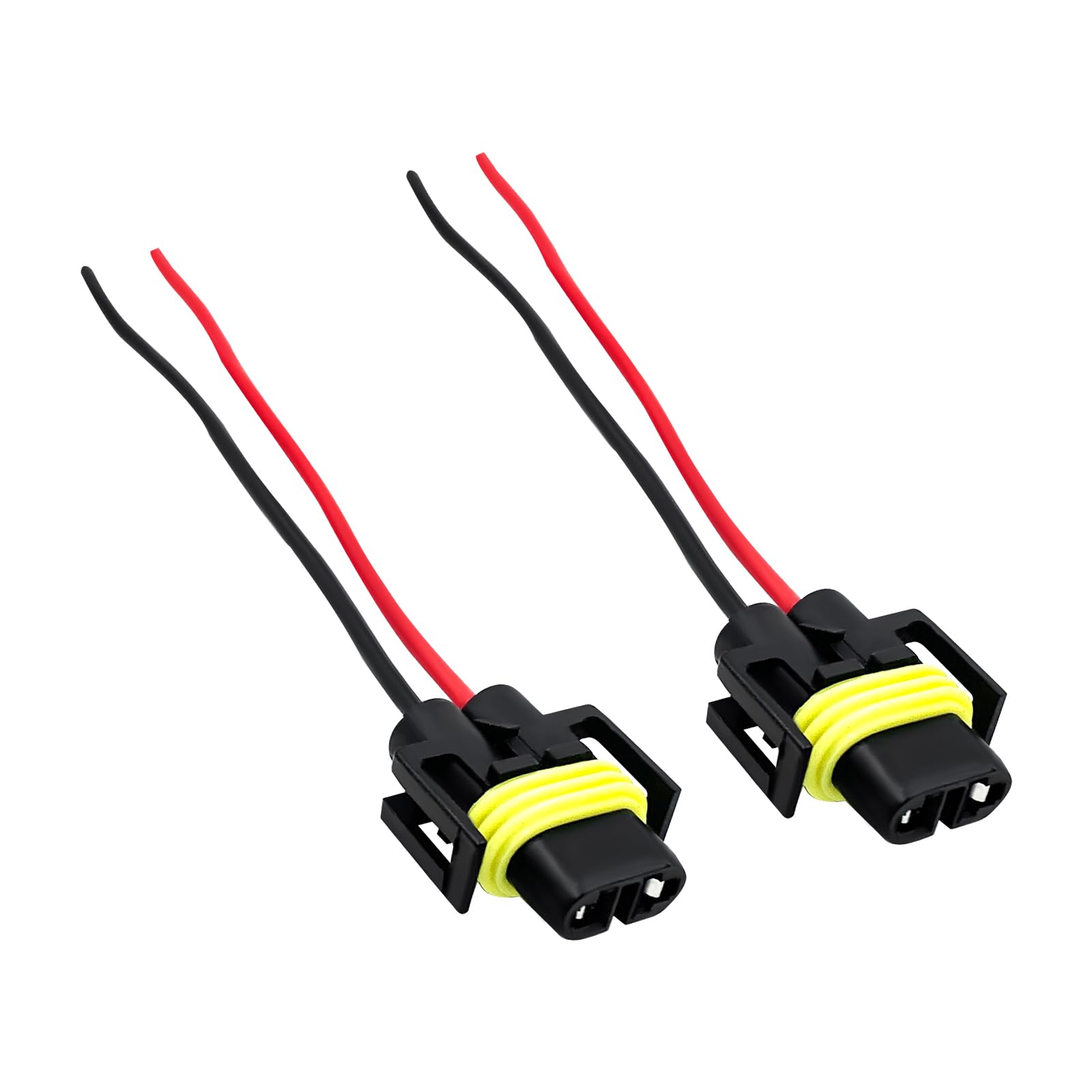 2 PCS H8 H9 H11 Female Adapter Wiring Harness Sockets Wire, Universal Car Headlight Lampholder Wire for Headlights & Fog Lights, Auto Headlamp Fog Light Harness Connector