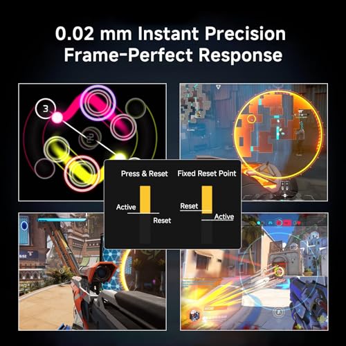 FOXMM WIN60 HE Clavier 8000Hz Rapid Trigger, Précision RT de 0,02 mm, Clavier Gamer Filaire 60% avec Interrupteur Magnétique, Actionnement Réglable, SOCD et Snap Tap, Hot Swap, Noir – Image 3