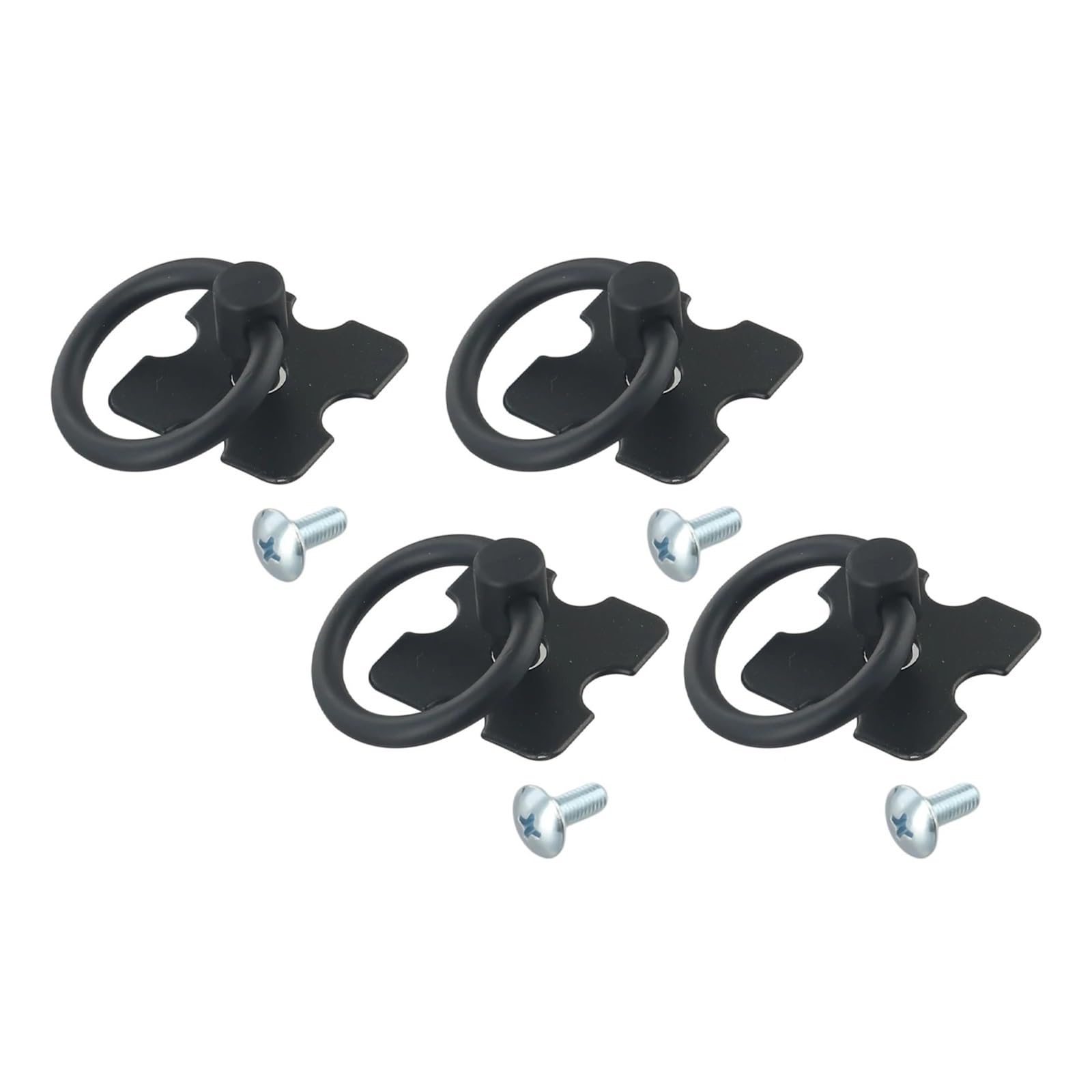 Tiradores de armario, cajones, pomos, manijas for muebles, de aleación, color negro y plateado, con un solo orificio.(10pc Black)