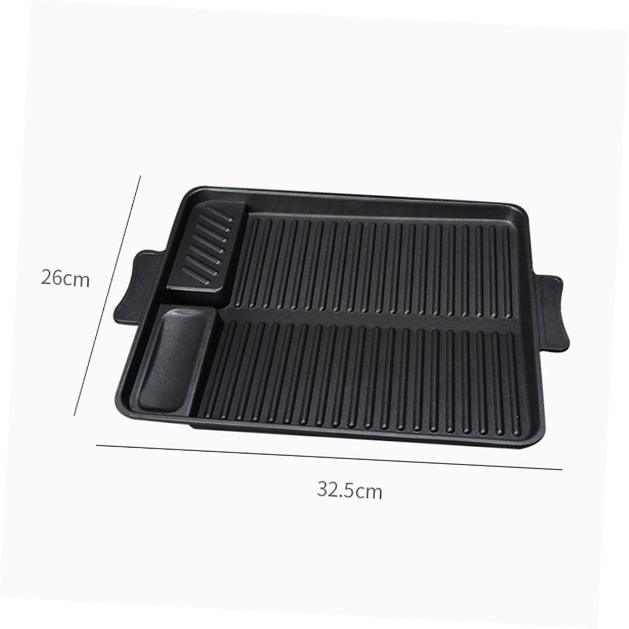 SOIMISS Bandeja Rectangular de Barbacoa Antiadherente para Horno y Gas Resistente al Calor con Orificios para Drenaje de Aceite Herramienta para Asados al Aire