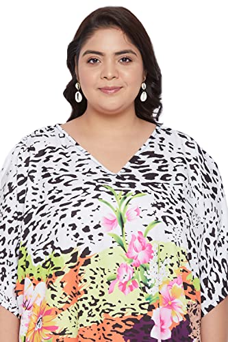 Image of Oussum Women Polyester Casual Long Plus Size Beach Caftan Cover Up Maxi Dress 1X-3X Summer Kaftan Dresses for Women