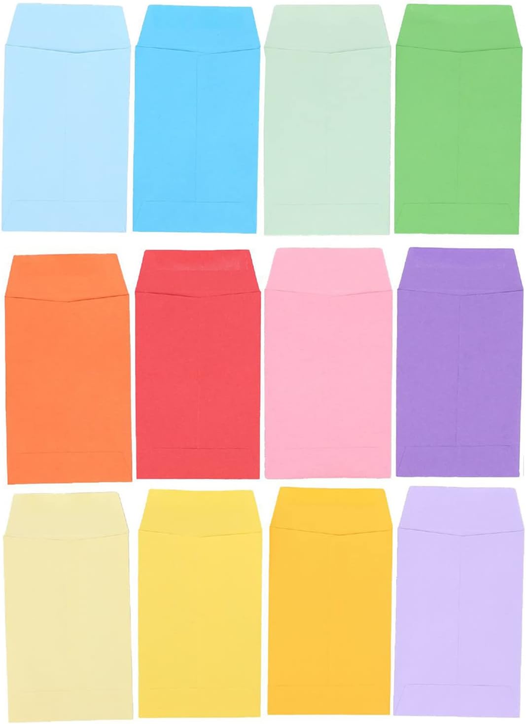 Coloured Envelopes,120 Pcs Small Envelope 9×6cm 12 Assorted Colours