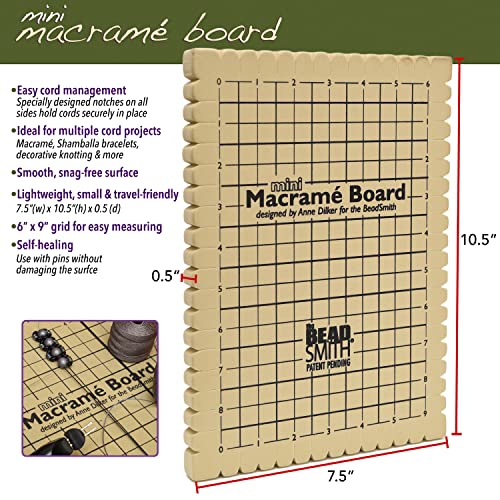 Combo de macramé portátil con hilos S-Lon y tablero para tejer en cualquier lugar 4