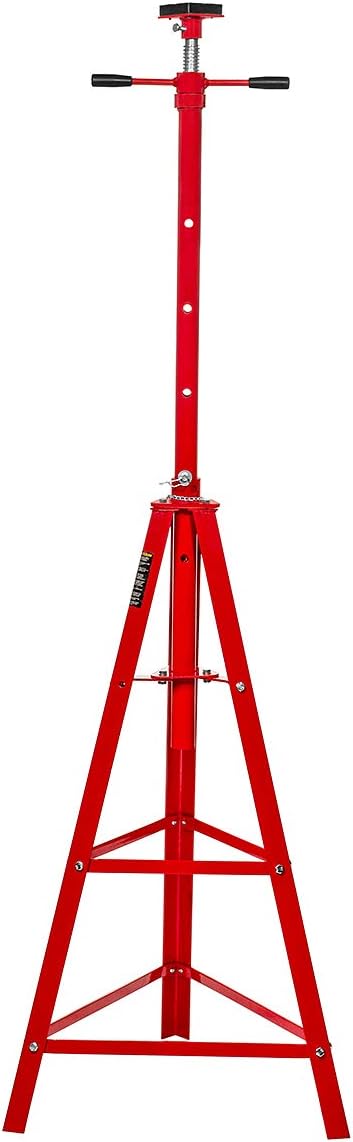 Stark Underhoist Tripod Stand 2 Ton Capacity High Lift Jack Stand Reach Under Hoist Stand High-Position Lift Range, Red : Automotive