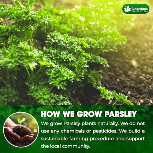 Image of Lavendium, Premium 4oz Dried Parsley Leaves, 100% Natural & Pure Parsley Herb, No Additives or Preservatives, Non-GMO, Plant-Based & Vegan, Perfect for Soups, Salads, Pasta & Seasoning