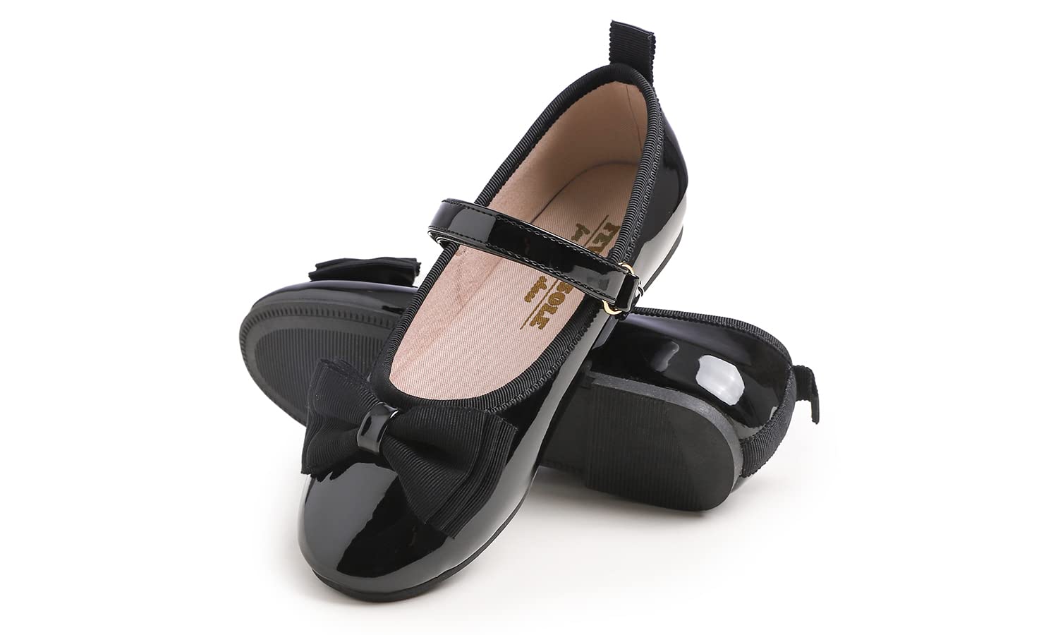 Feversole Kids Filles Mary Jane Strap Chaussures Plates Ballerines Princesse Chaussures Plates Chaussures d'école Plates À Bride