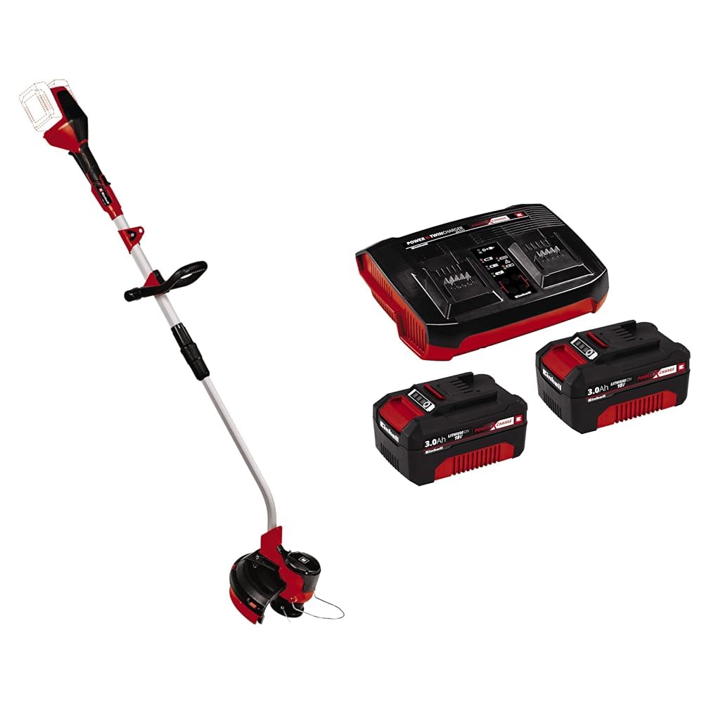 Oryginalny Einhell zestaw startowy akumulator i ładowarka Power X-Change & Einhell Podkaszarka akumulatorowa GE-CT 36/30 Li E-Solo Power X-Change