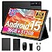 BEYNIVAN Tablet 13 Pulgadas Android 15 Tableta con Ranura sim,4G LTE y 5G WiFi,36GB RAM+512GB ROM/2960 * 1840 FHD/11580mAh y 20W/Face ID/GPS/BT 5.0/TÜV/USB-C,Tablet con Teclado
