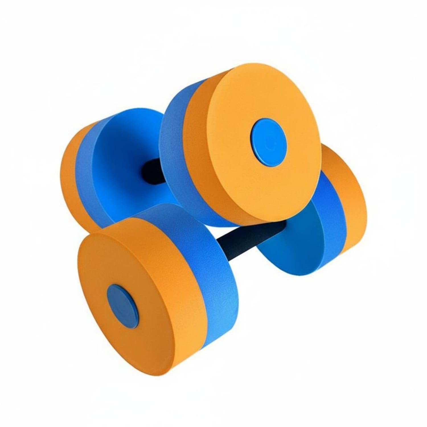 High Buoyancy Soft Water Dumbbell Waterproof Floating Dumbbell Lightweight Soft Water Dumbbells Comfortable Grip for Children, Women, Seniors, Swimming Pool, Orange Blue-image-35