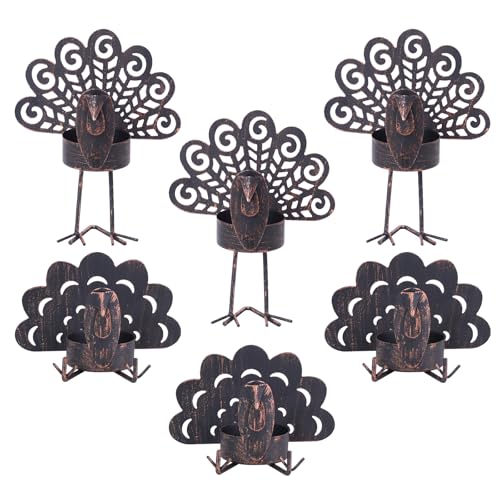 YEAHOME Set of 6 Bronze Turkeys