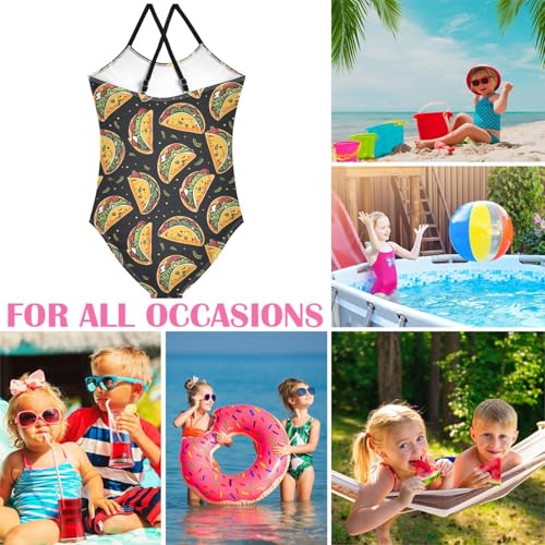 Image of Girls One Pieces Swimsuit Cute Beach Swimwear with Adjustable Strap 3-10 Years
