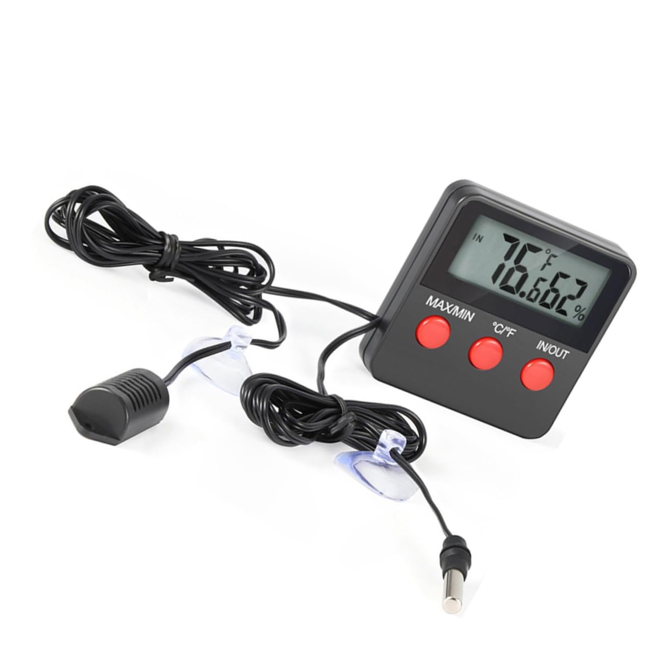 Uonlytech 3pezzi Termometro Igrometro per e Incubazione Misuratore e umidità Batteria Display LCD Portatile per e Terrari