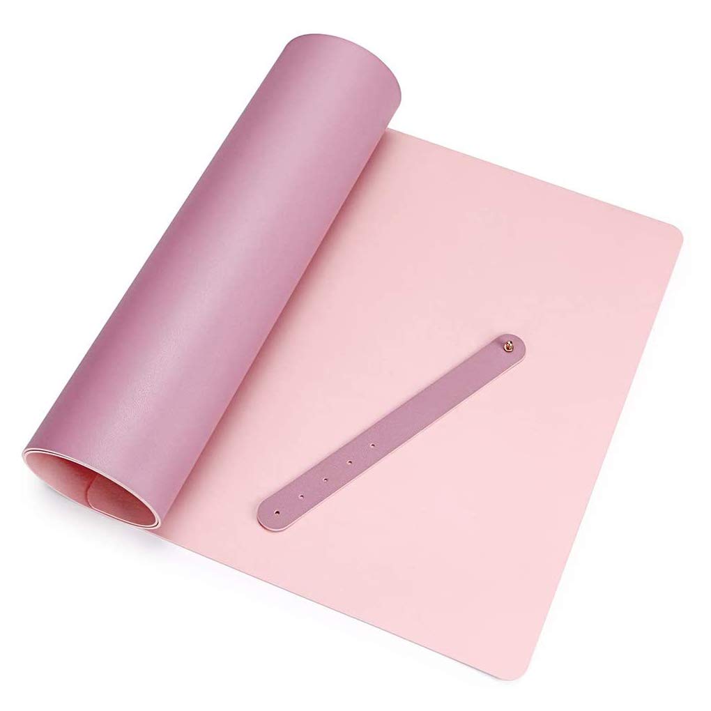 Ruby Lil Rozszerzona osłona na biurko ze skóry PU, podkładka na biurko ze skóry PU, wodoodporna mata na biurko z wygodną powierzchnią do pisania, fioletowa, 89 x 45 cm