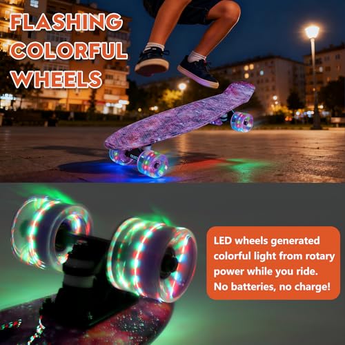 CLYCTIP Flashing Wheels Skateboard