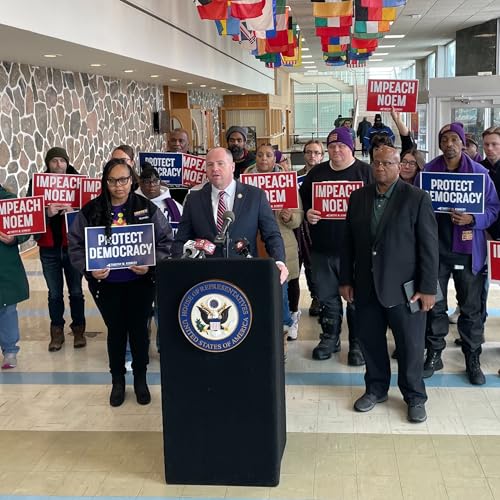 Congressman Tim Kennedy (D) is joined by other Western New York leaders to call for ICE to leave cities across the nation