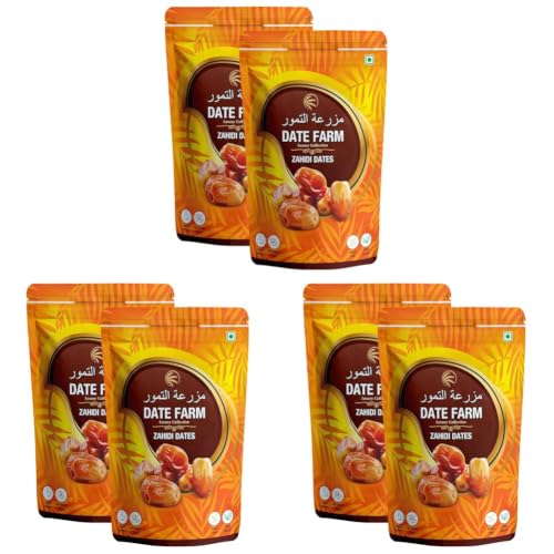 Image of Date Farm Zahidi Dates Luxury Wet Dates, 100% Natural, Arabian, Khajur, Boosts Immunity, No Added Sugar, Gluten-Free, 1 Kg (Pack of 3)