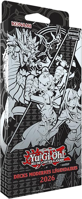 Yu-Gi-Oh! Pack de 3 Decks Modernes Légendaires 2026 - Jeu de cartes à jouer - 168 cartes - À partir de 6 ans - 1ère édition française