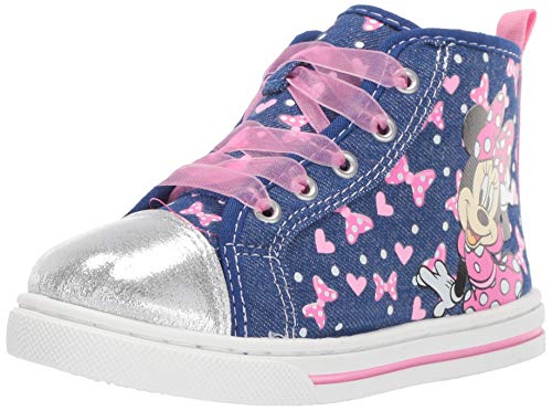 Girl's Minnie Sheer Lace Sneaker (Toddler/Little Kid) Blue 7