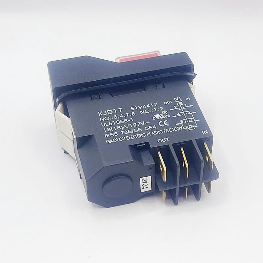 KJD17 - Interruttore a pressione elettromagnetico di avviamento, 6 , 18 A, AC127 V, IP55, impermeabile, facile da usare
