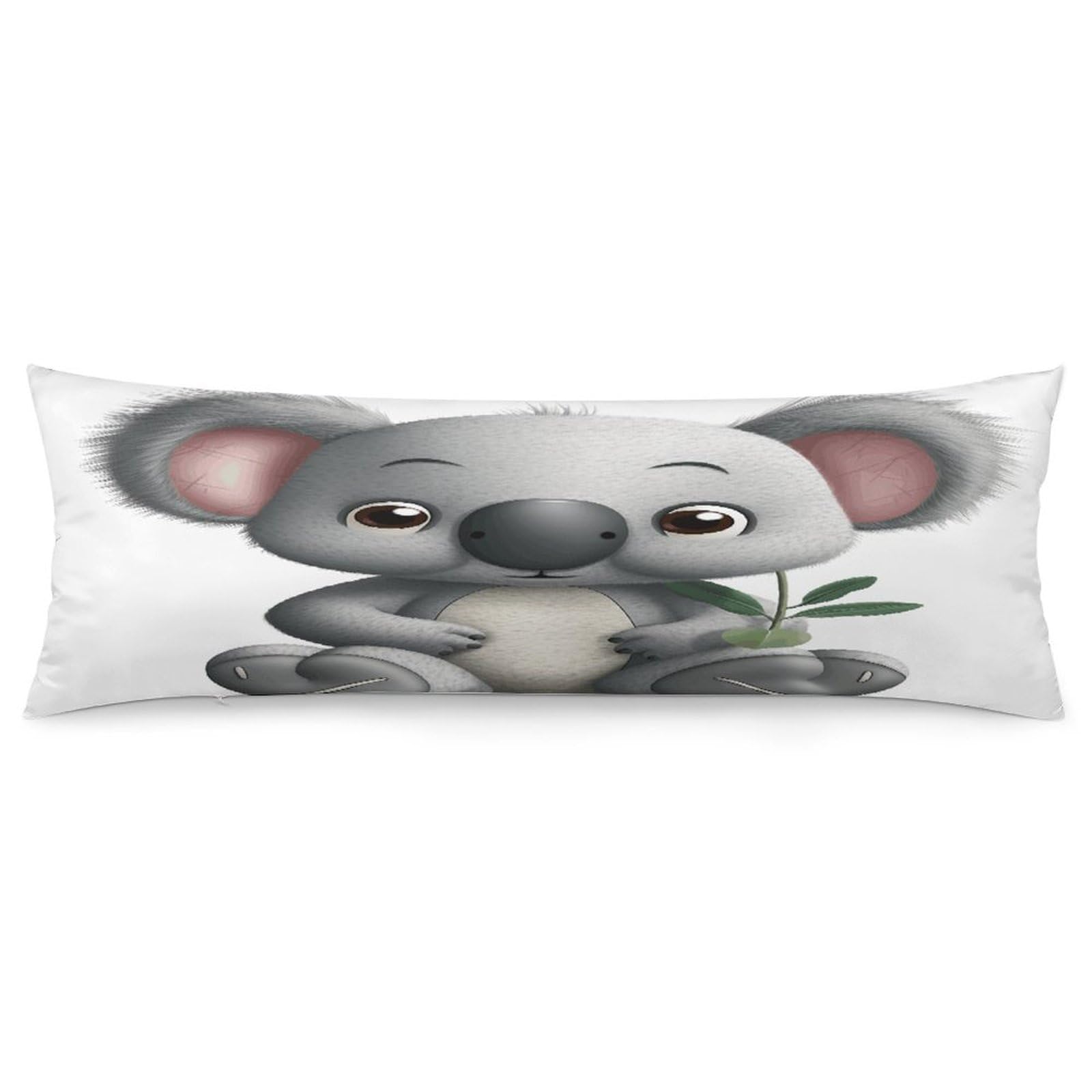 Cartoon Koala Body Pillow Cover Soft Full Long Pillow Cover Decorative Large Pillow Case Cozy Body Pillow Pillowcase Pillow Shams for Bed Sofa Couch Room Decor 18.9 X 53 Inch