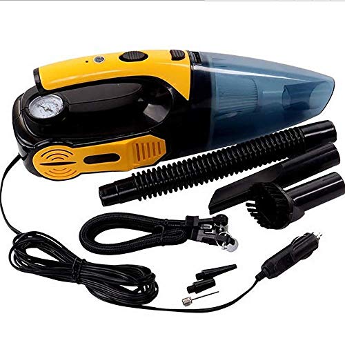 Auto-Staubsauger, DC 12V 120W Hochleistung, aufblasbare Vier-in-Eins-Beleuchtung, tragbarer Nass- und Trocken-Handstaubsauger