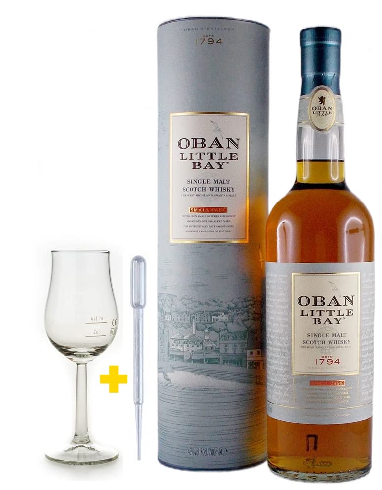 Oban Little Bay Single Malt Whisky + 2 Pipetten + 1 Bugatti Glas