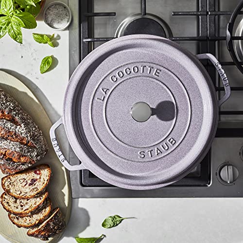 Image of STAUB Cast Iron 7-qt Round Cocotte - Lilac