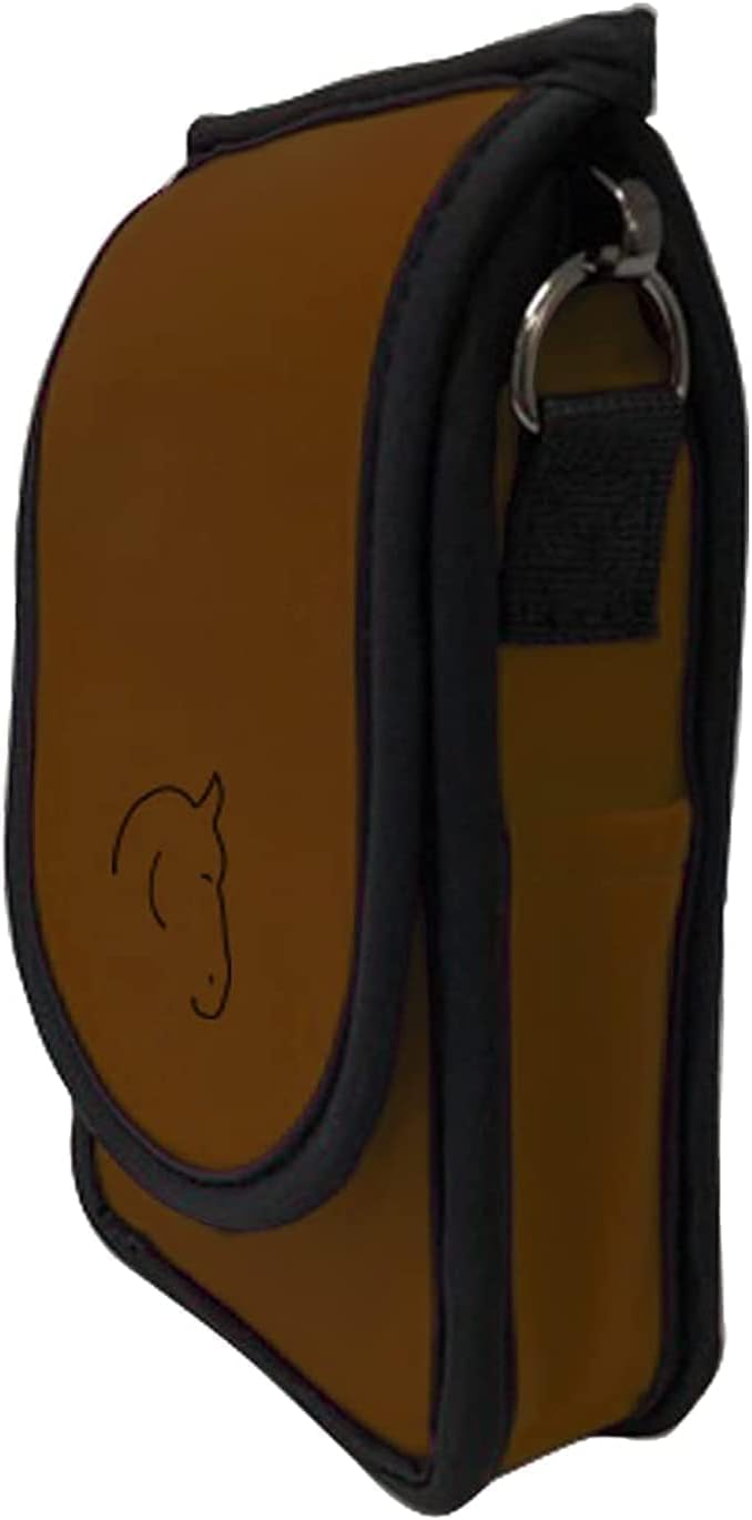 The Horse Holster Cell Phone Holder - Holds All Cellphones, Money, Credit Cards, Lip Balm, Safely Secure Essentials During Activity, 4 Ways to Wear, Riding, Biking, and More (Black, Large)