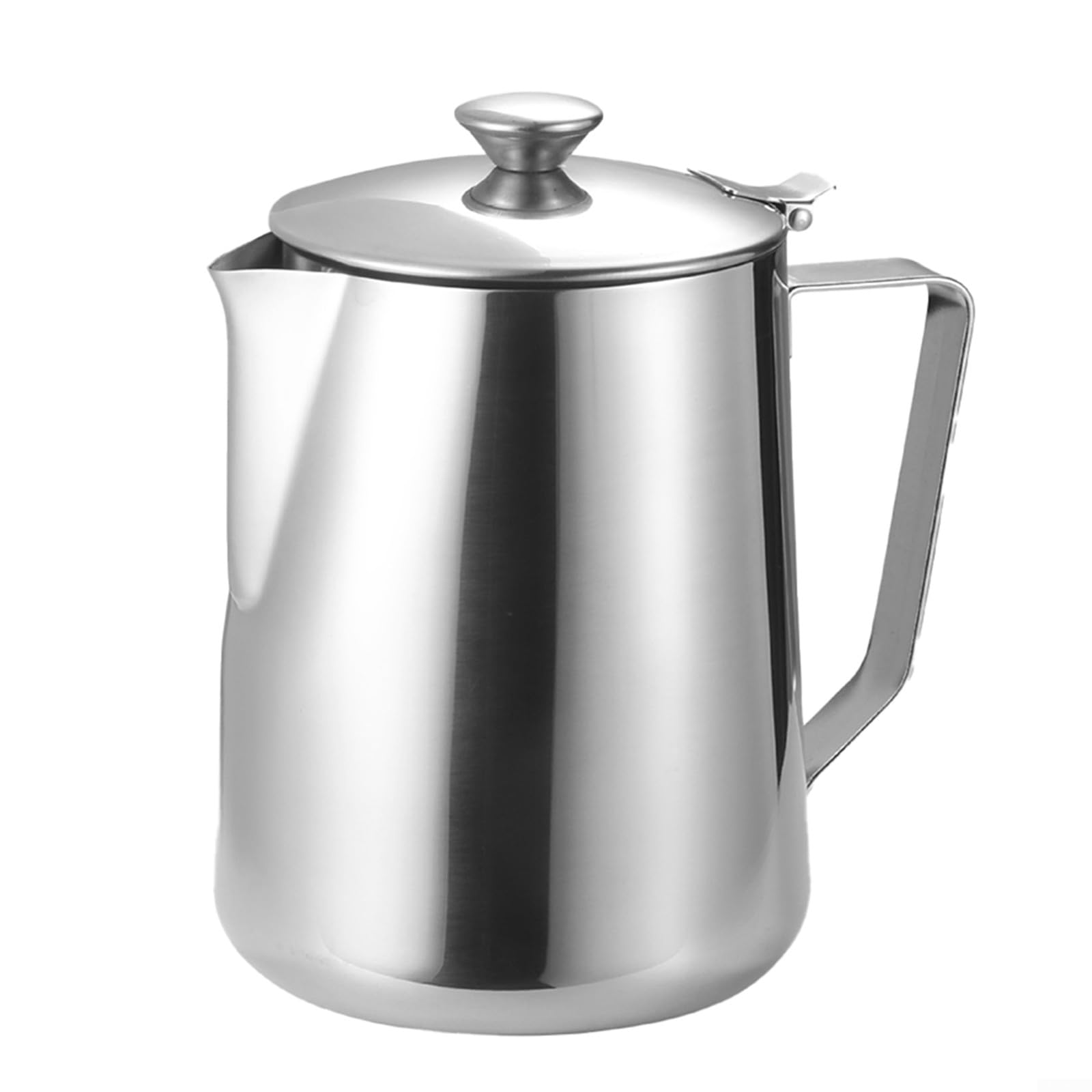 Milchaufschäumkrug, 350–2000 ml, Milchkännchen mit Deckel, Kaffeekessel, Milchaufschäumkrug, Krug, Edelstahl, Espressotasse für Café, Bar (1500 ml)