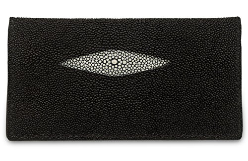 Genuine Stingray Skin Rodeo Checkbook Leather Wallet2