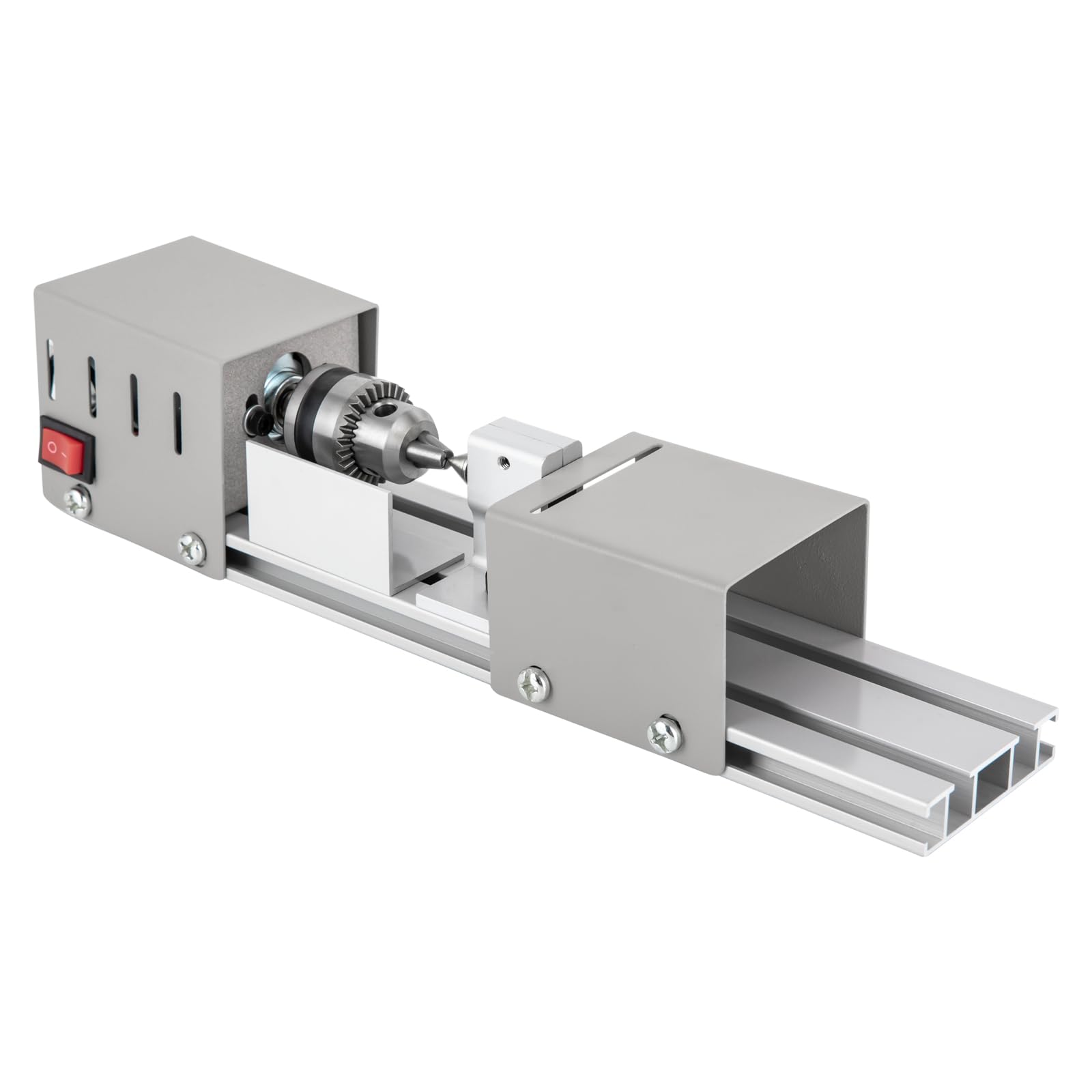 Mini torno de 96 W Mini Torno de mesa de metal con 7 niveles de 4000 – 9000 rpm para torneado, tallar, lijar y cortar