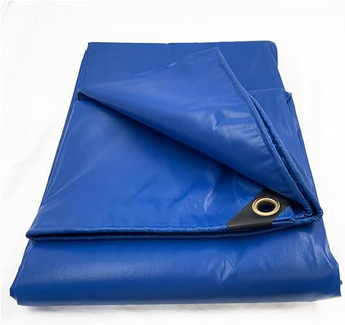 HTTMT - Cubierta de lona recubierta de PVC resistente de 0.551 in (4.4 x 6 pies) para camping, toldos, persianas, cortinas de tienda, barco, camión,