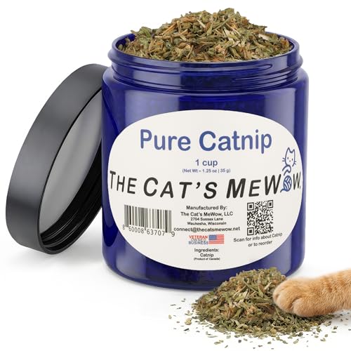 The Cat's MeWow 100% Pure Catnip – North American Grown – Strong Aroma for Play & Enrichment –...