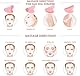 Rosenquarz Gua Sha Stein - Guasha Gesichtsmassage für Augenschwellungen, Hautstraffung, Lymphdrainage Gesicht - Face Massager (Rosa)