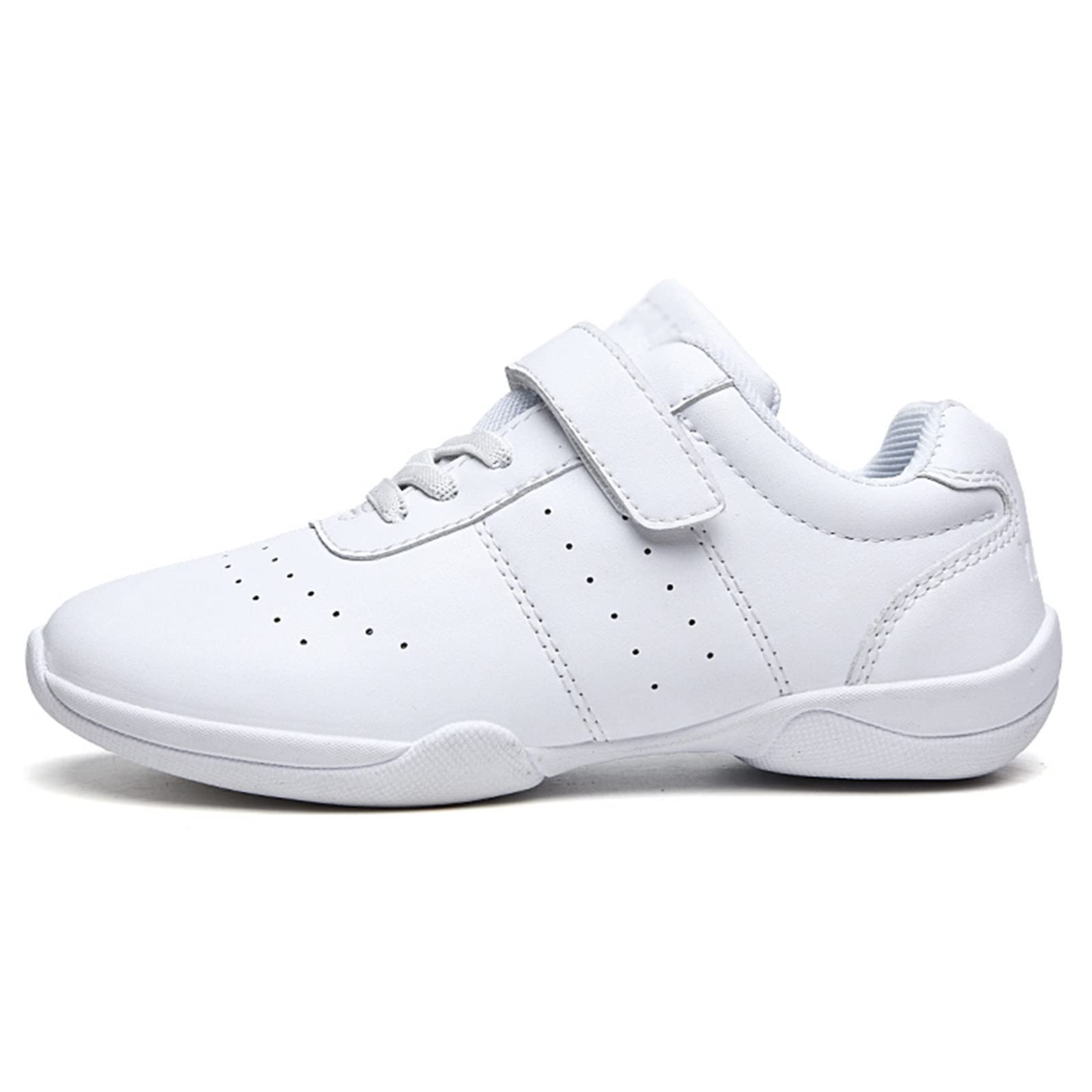 Tanzschuhe Für Mädchen Volle Sohle Gymnastik Cheerleading-Schuhe Klettverschluss Leder Weicher Boden rutschfest