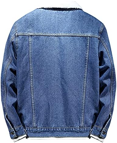Mymyguoe Veste En Jean Pour Homme Avec Doublure En Polaire - Manteau En