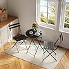 Bistro Table and Chairs Set of 2, 3 Piece Outdoor/Indoor Folding Patio Bistro Sets, 2 Chair Patio Furniture Set with Table, Premium Frame Foldable Coffee Tables for Balcony, Yard, Garden, Black #1