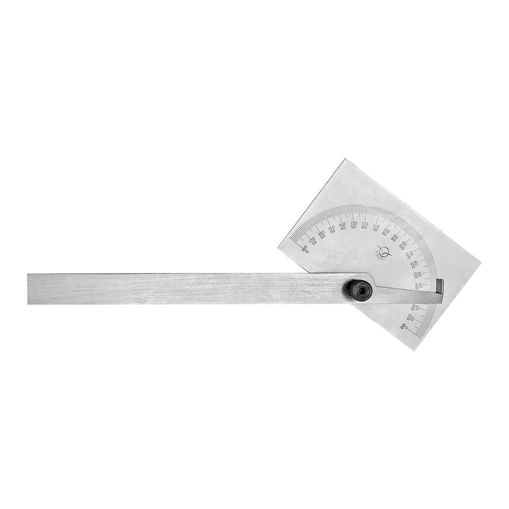DBM IMPORTS 180 Degree Square Head Depth Gage Protractor Gauge Ruler Stainless Steel Precision Measuring Tool